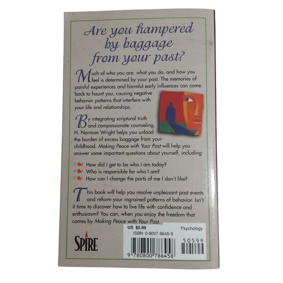 Making Peace With Your Past By H. Norman Wright Paperback - Picture 2 of 8